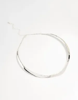 Silver Thin Choker Necklace