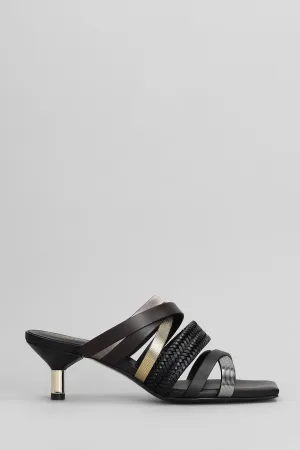 Slipper-Mule in black leather