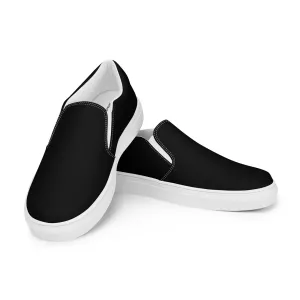 Slips by Dockhead Men’s Slip-On Canvas Shoes (Black)