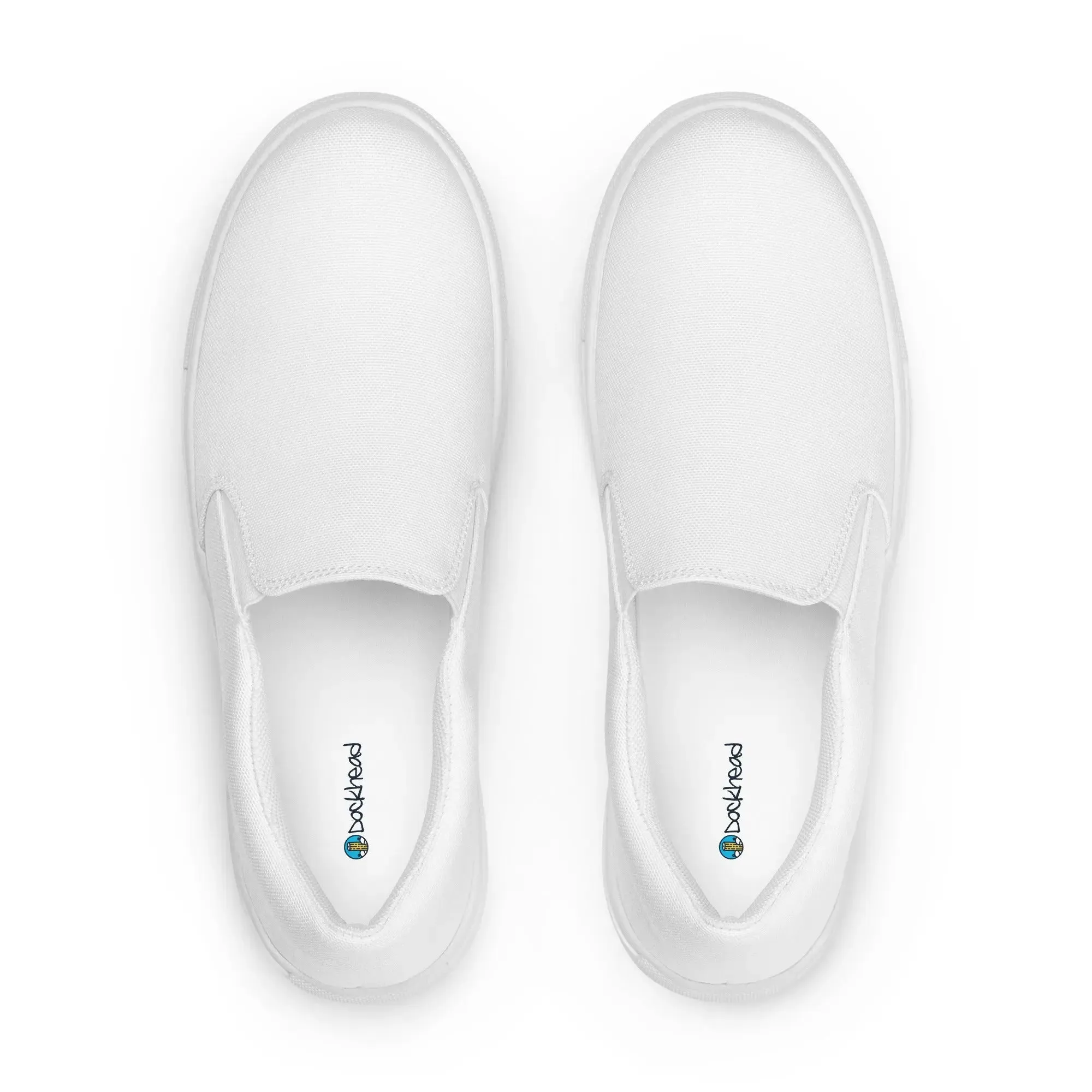 Slips by Dockhead Men’s Slip-On Canvas Shoes (White)