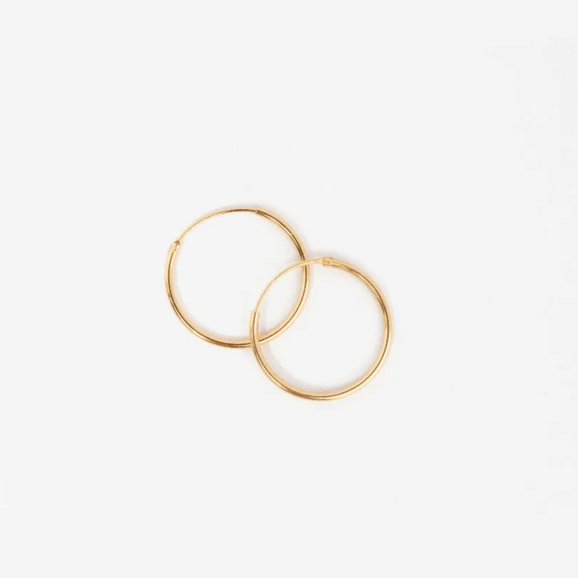 Small Thin Endless Hoops