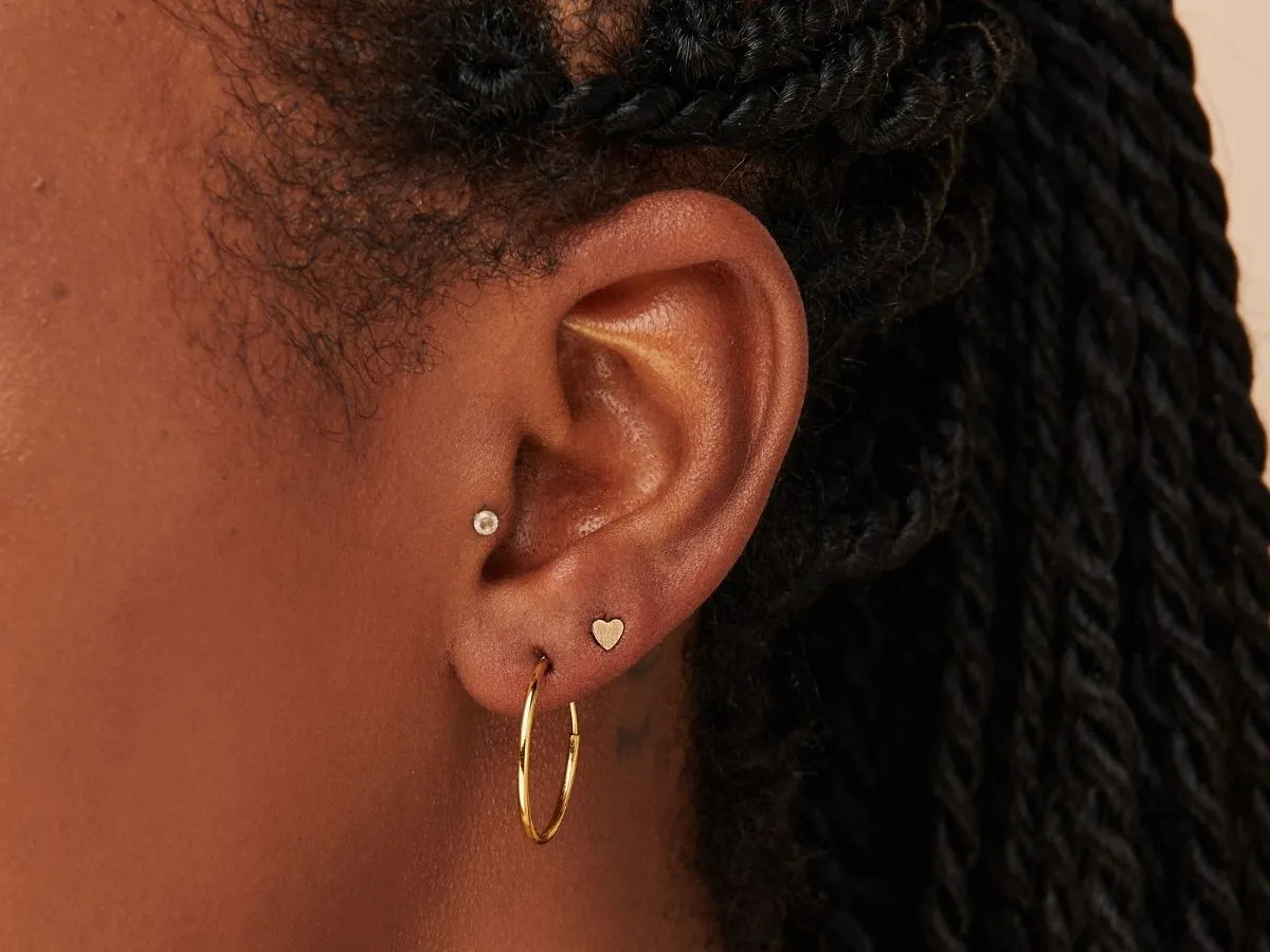 Small Thin Endless Hoops