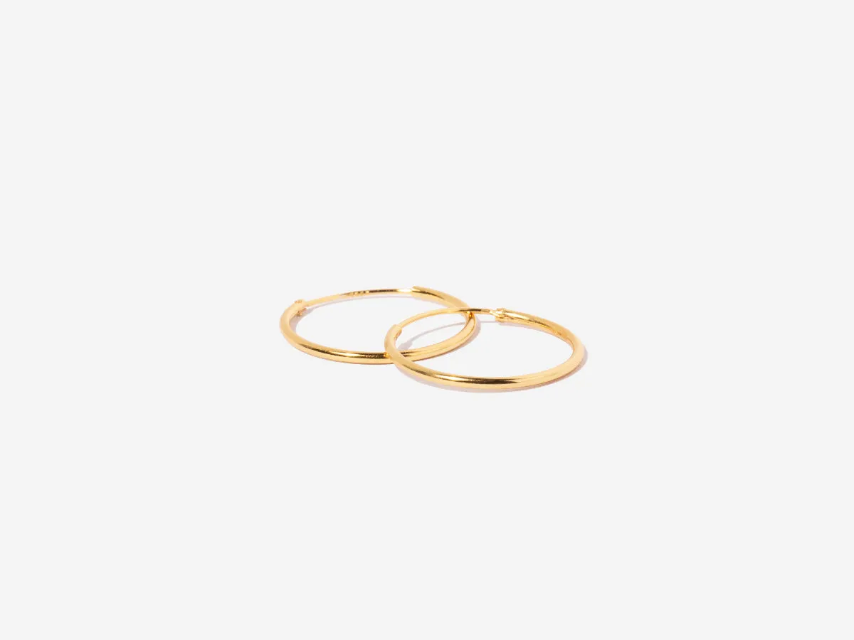 Small Thin Endless Hoops