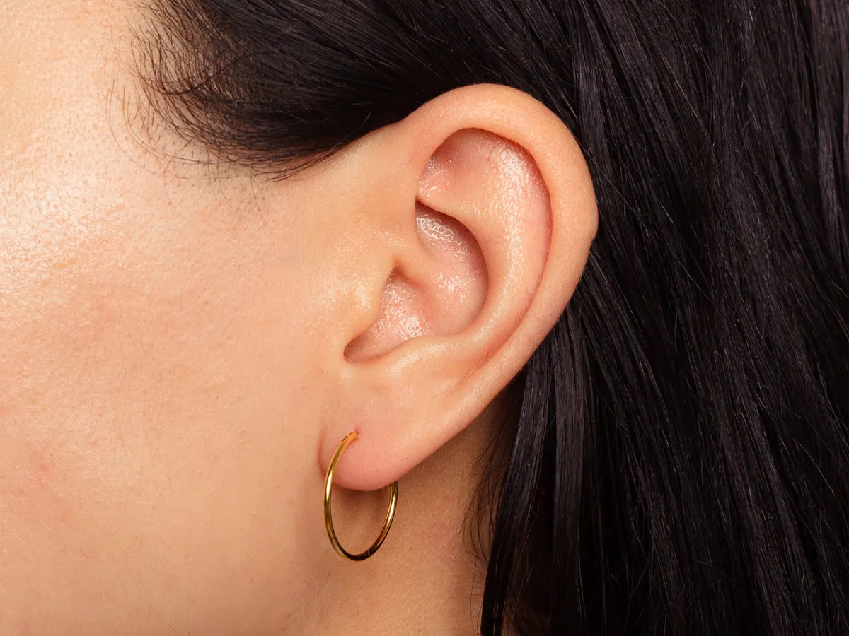 Small Thin Endless Hoops