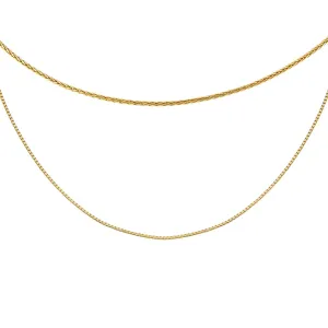Snake X Rope Chain Necklace Combo Set