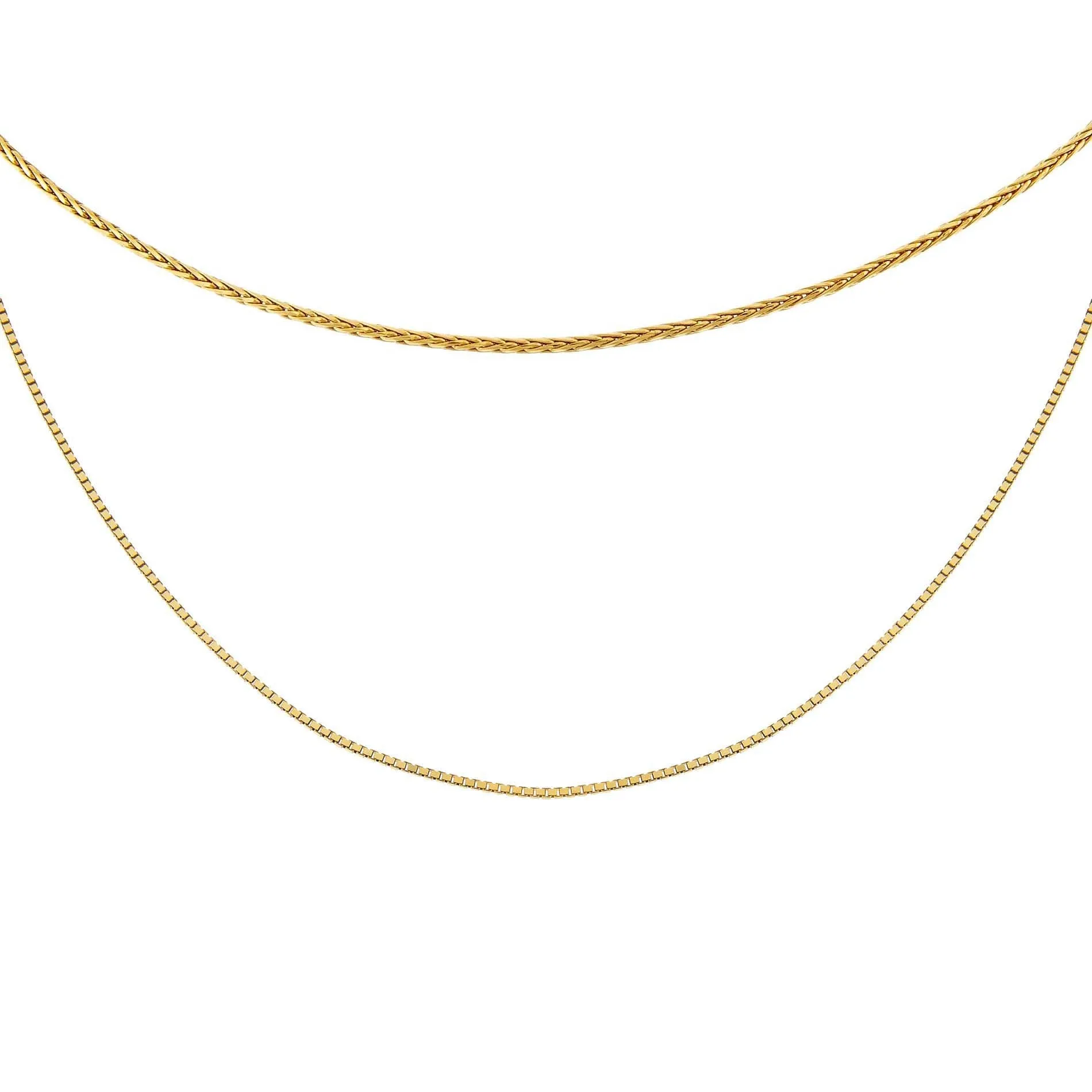 Snake X Rope Chain Necklace Combo Set