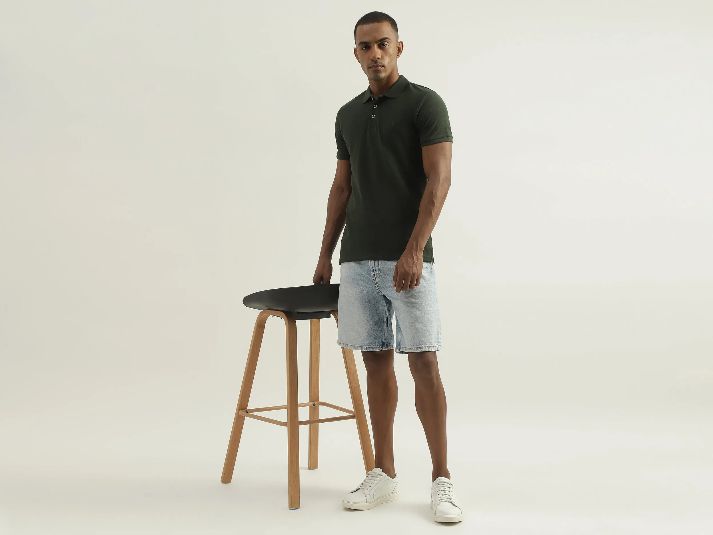 Solid Olive Polo T-Shirt