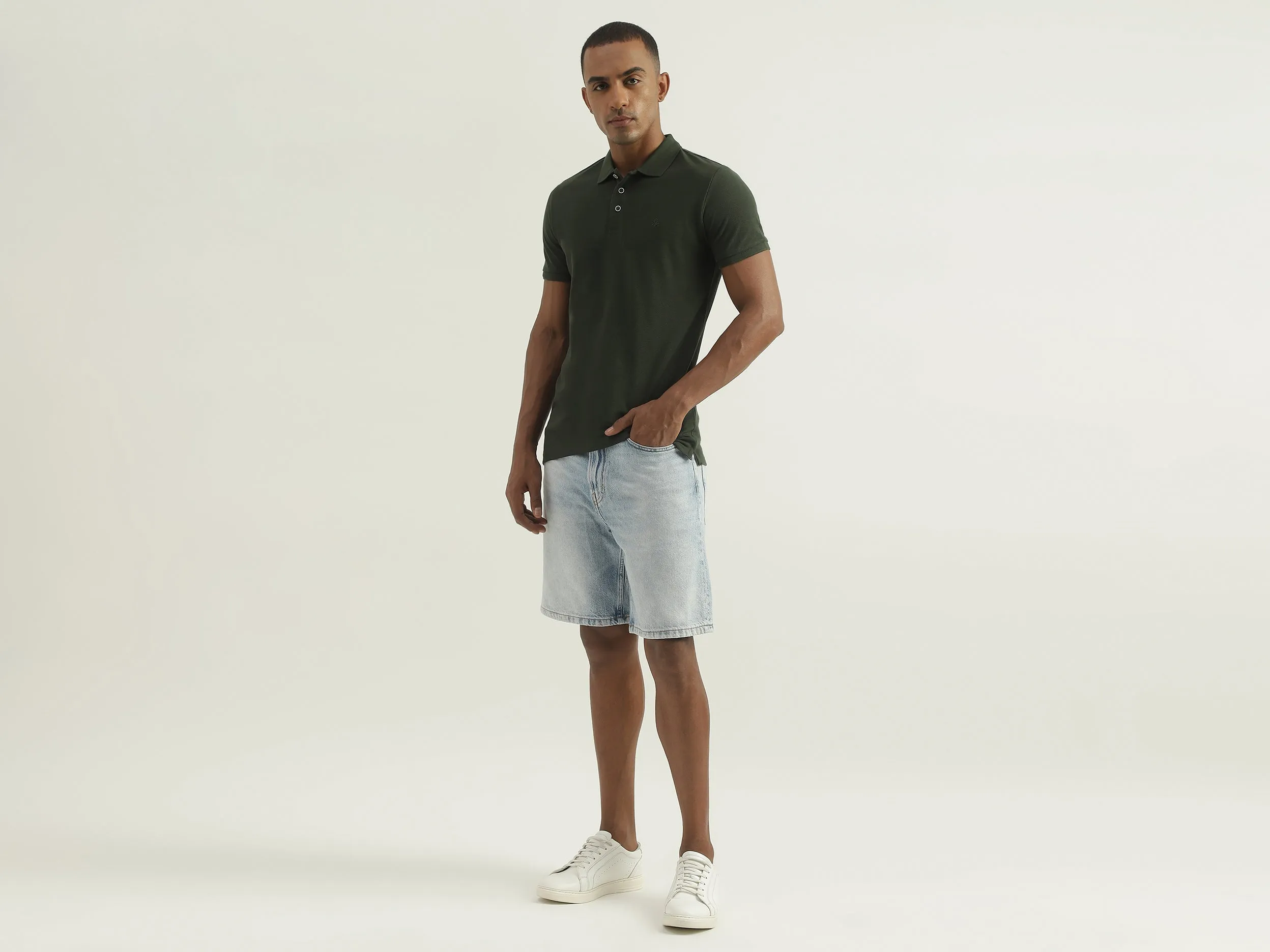 Solid Olive Polo T-Shirt