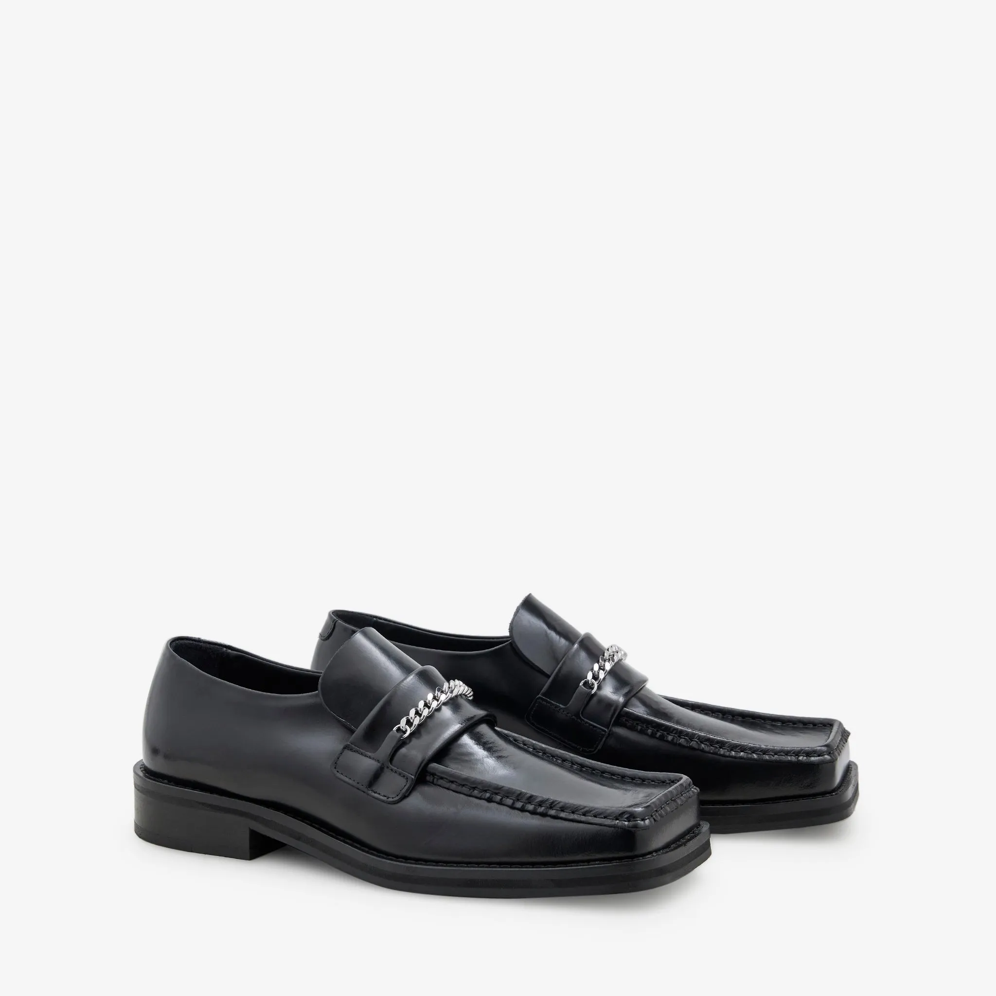 Square Toe Loafer Black