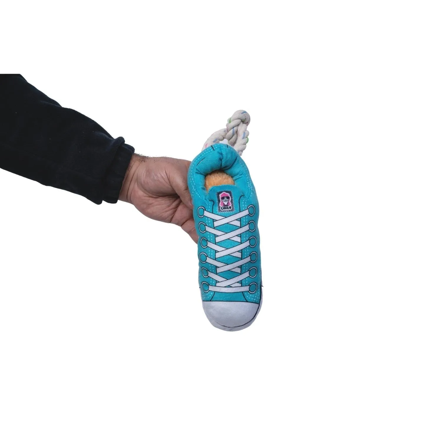 Squeaking Comfort Plush Sneaker Dog Toy - Blue