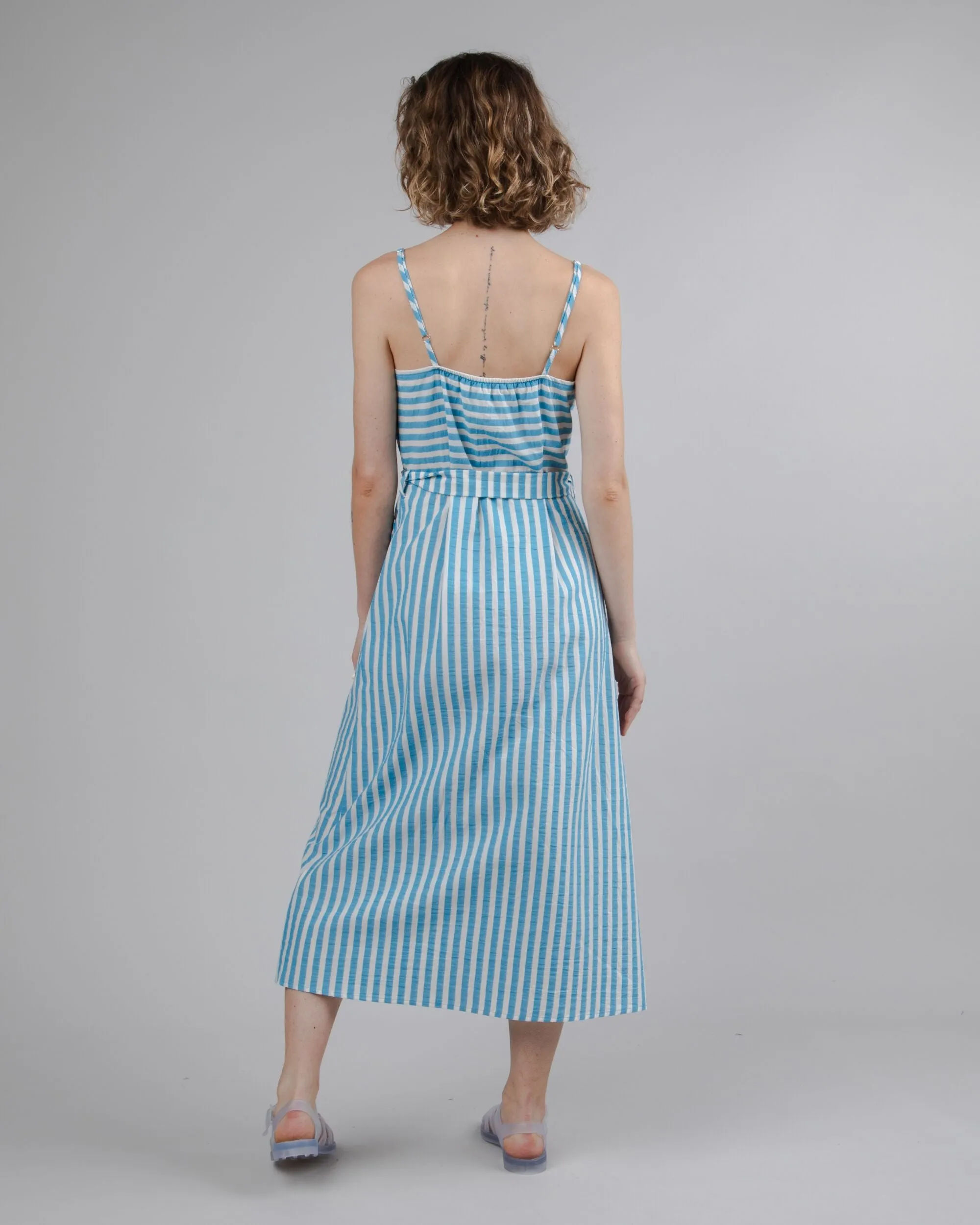 Stripes Long Dress Blue