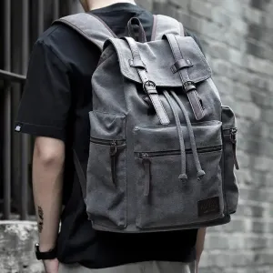 Stylish Canvas Backpack for Men - Trendy Casual Travel Bag