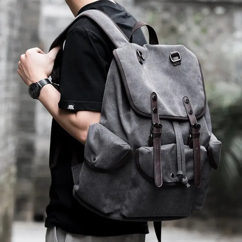 Stylish Canvas Backpack for Men - Trendy Casual Travel Bag