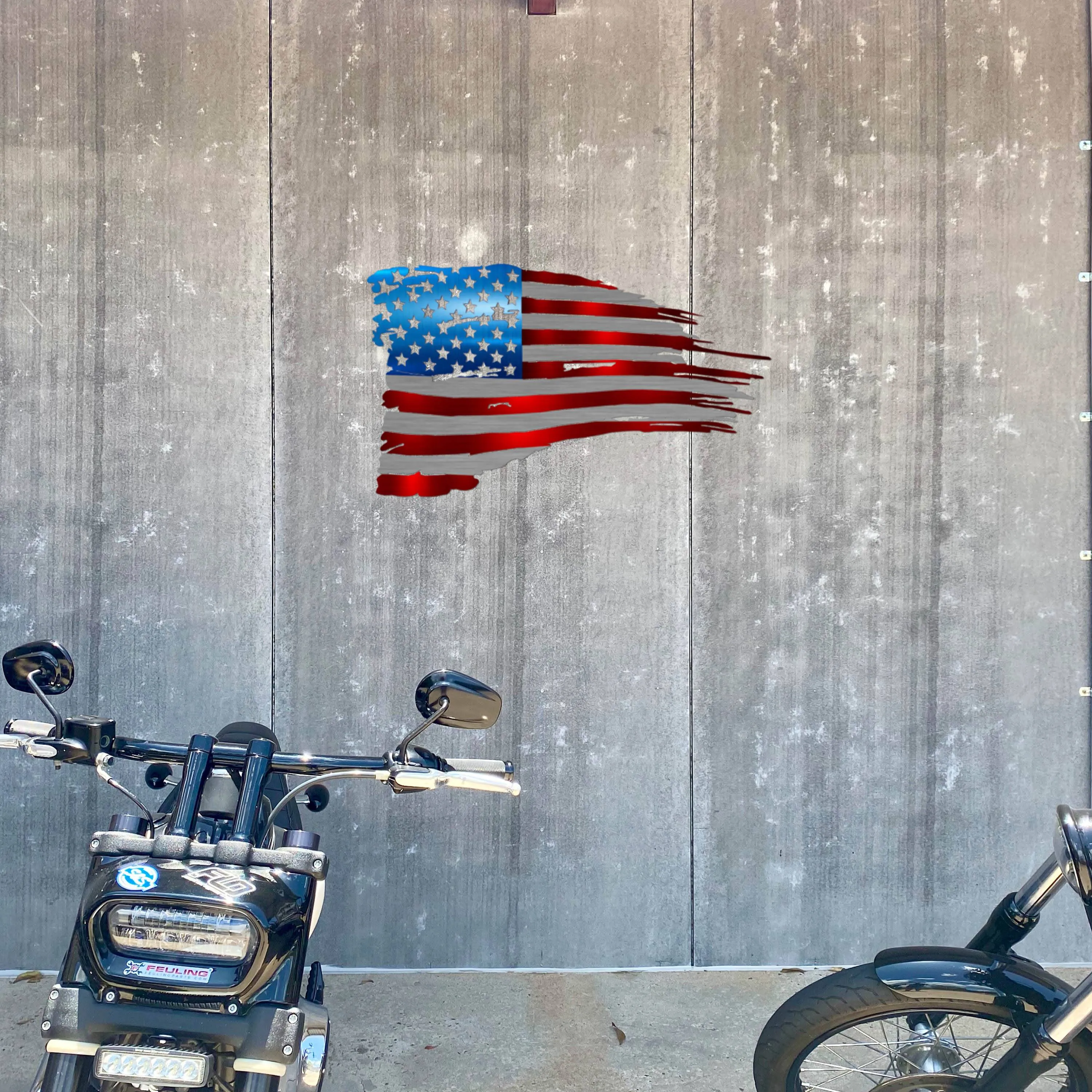 Tattered Flag Metal Wall Art (USA Made)