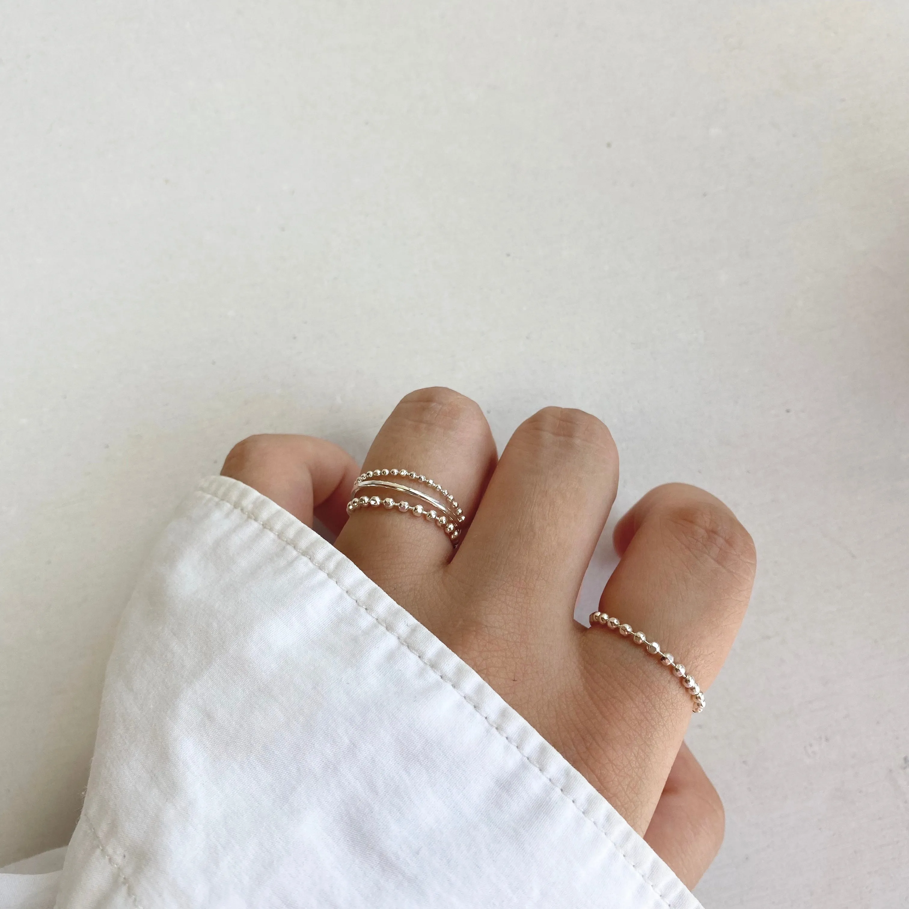 thin ball chain ring