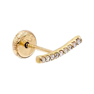 Thin Bar Ear Climber 14K
