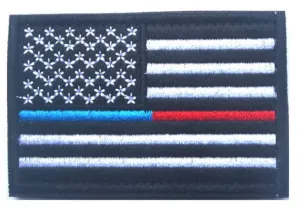 Thin Blue & Red Line Velcro Patch