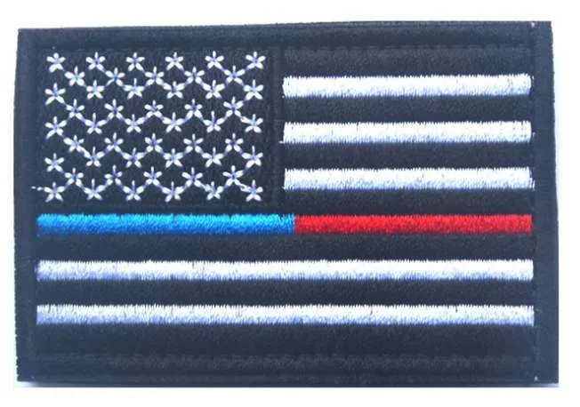 Thin Blue & Red Line Velcro Patch