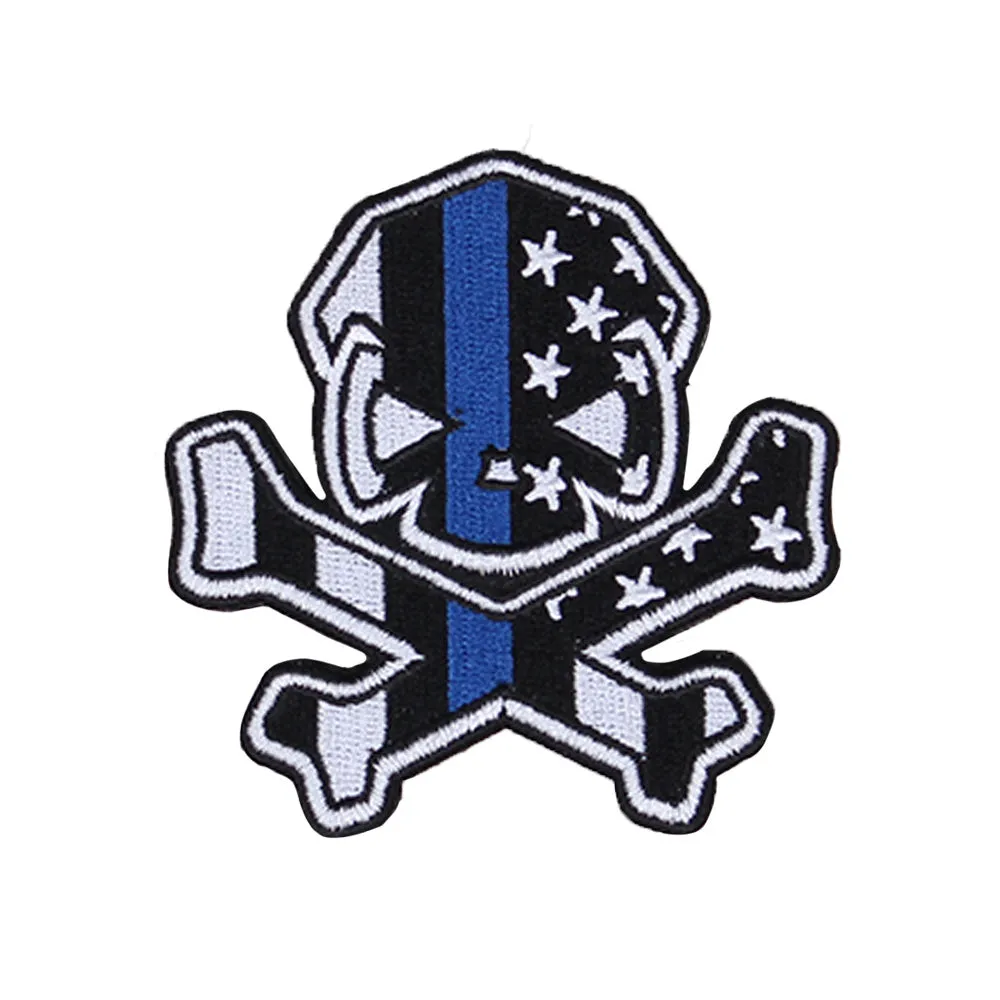 Thin Blue Line Skull