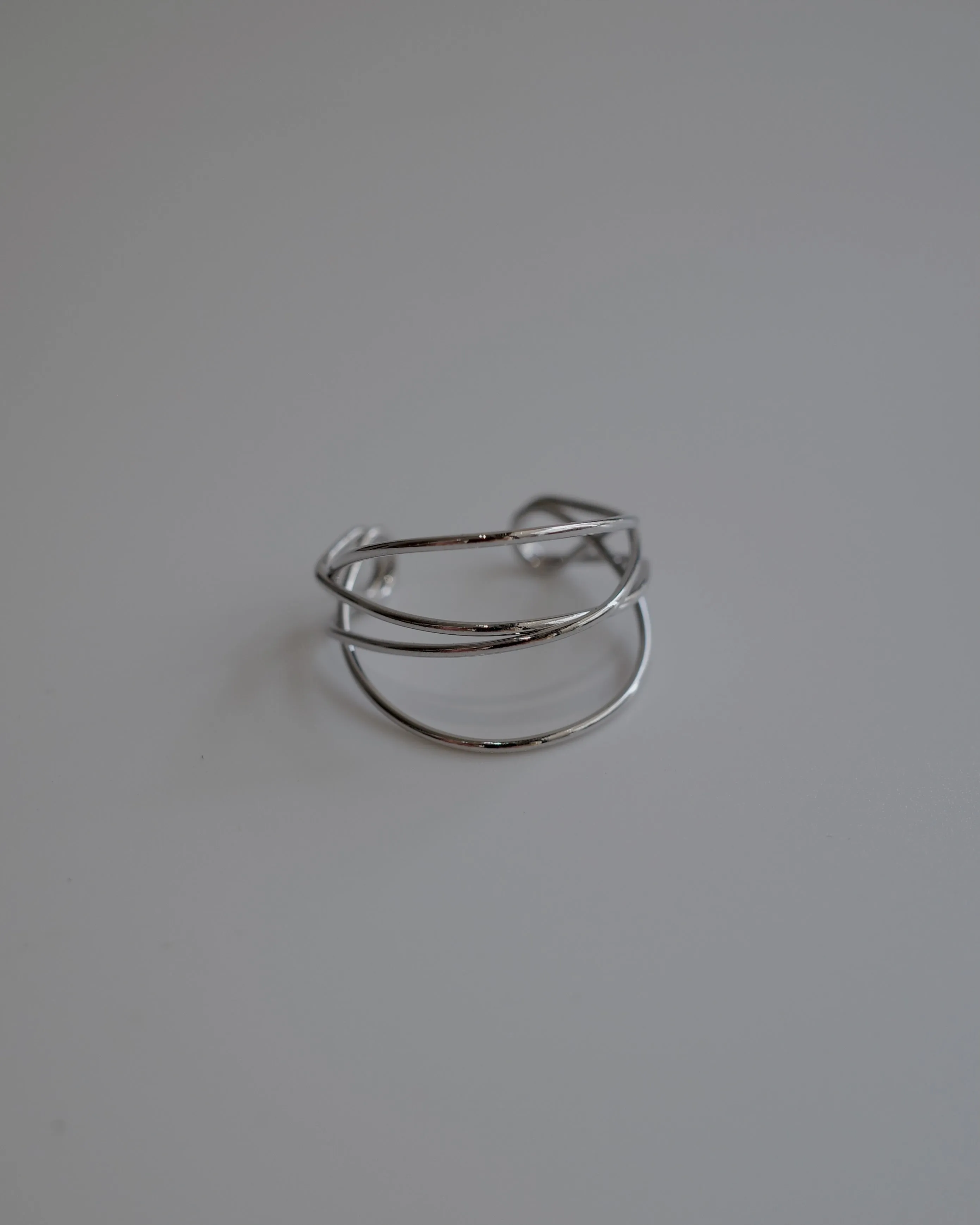 thin cross line ring