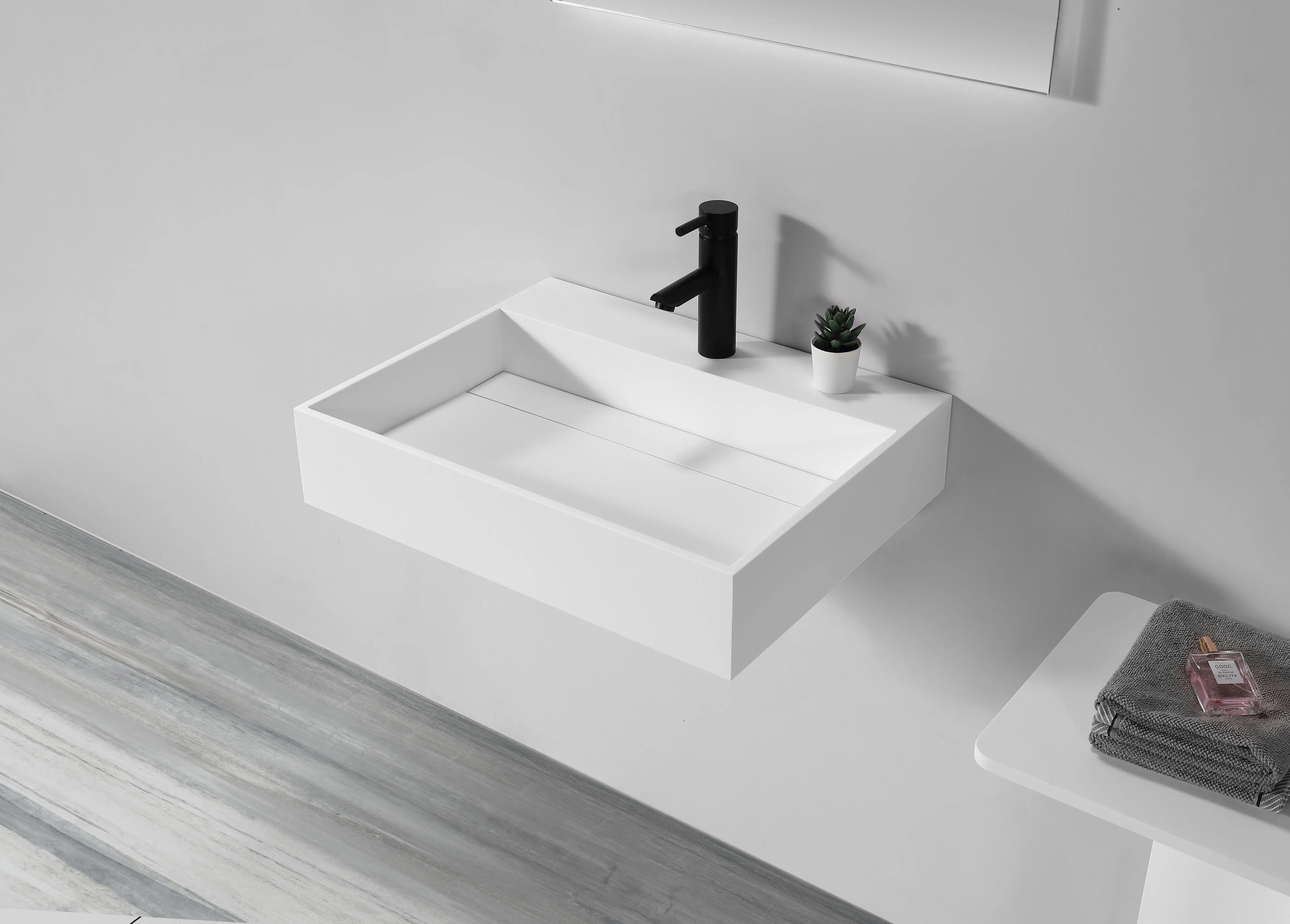 Thin Edge Wall Hung Basin - 620mm - B1602