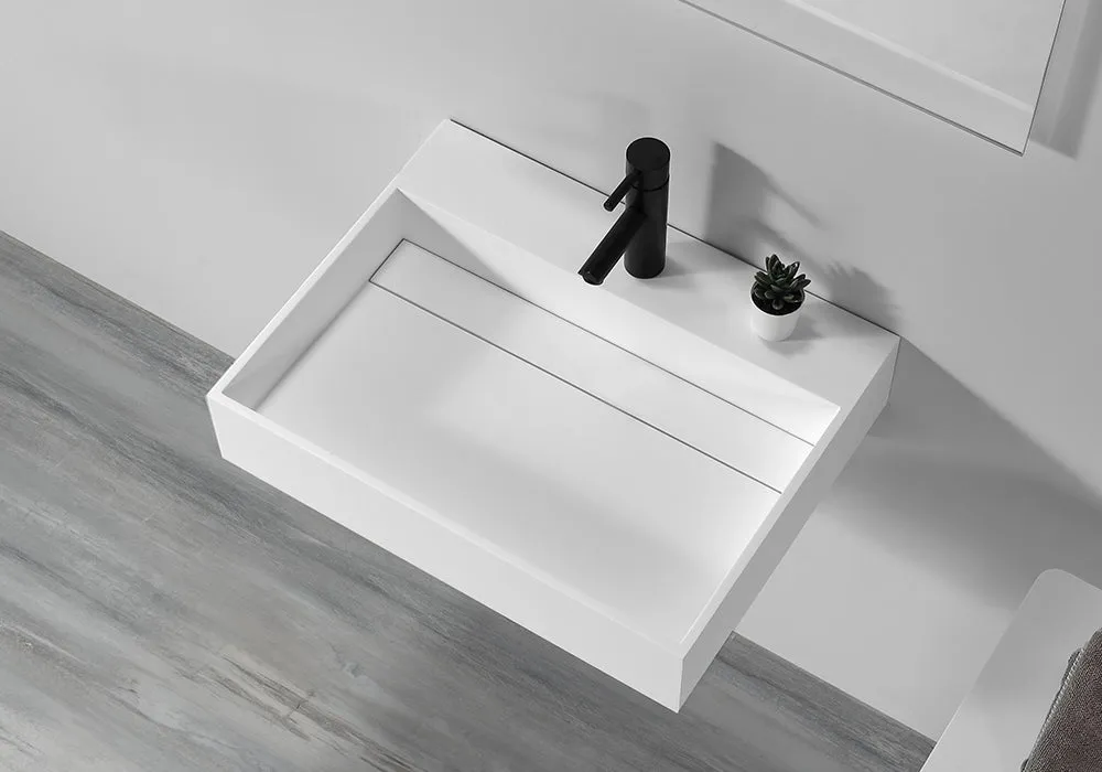 Thin Edge Wall Hung Basin - 620mm - B1602