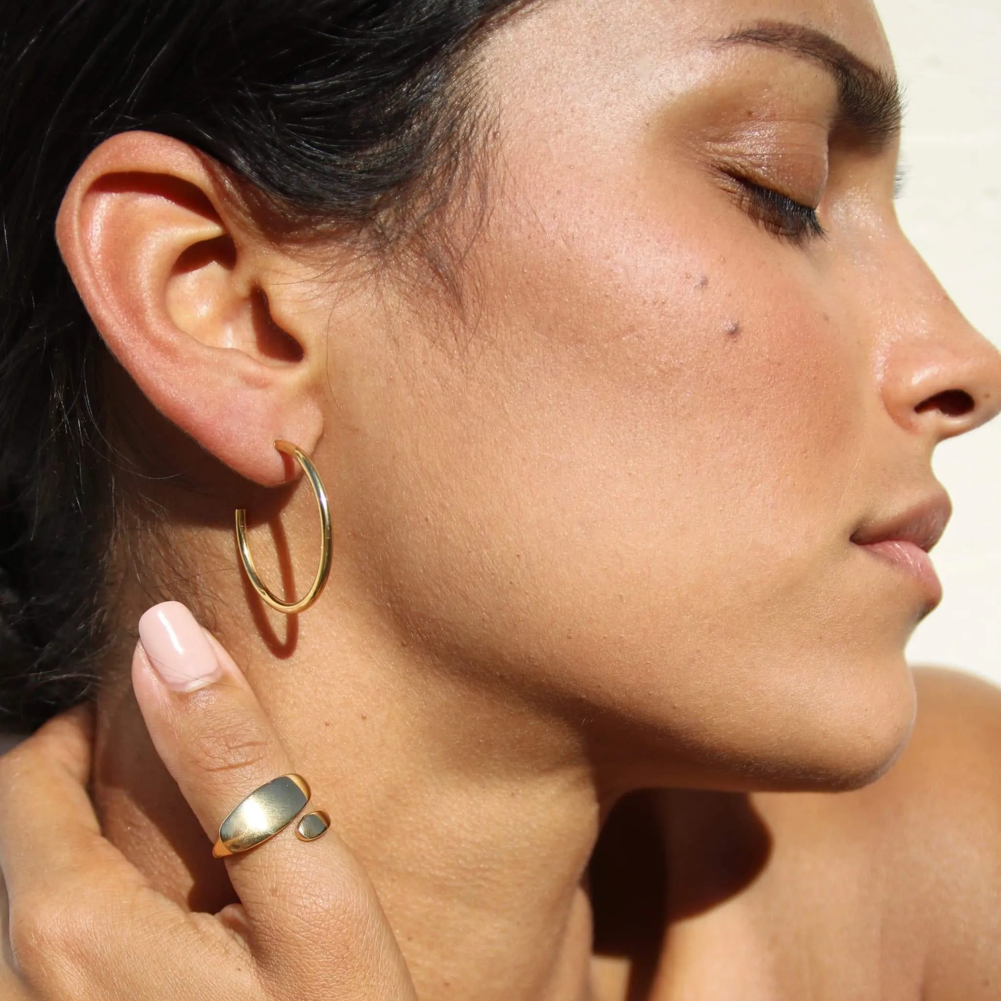 Thin Gold Hoops