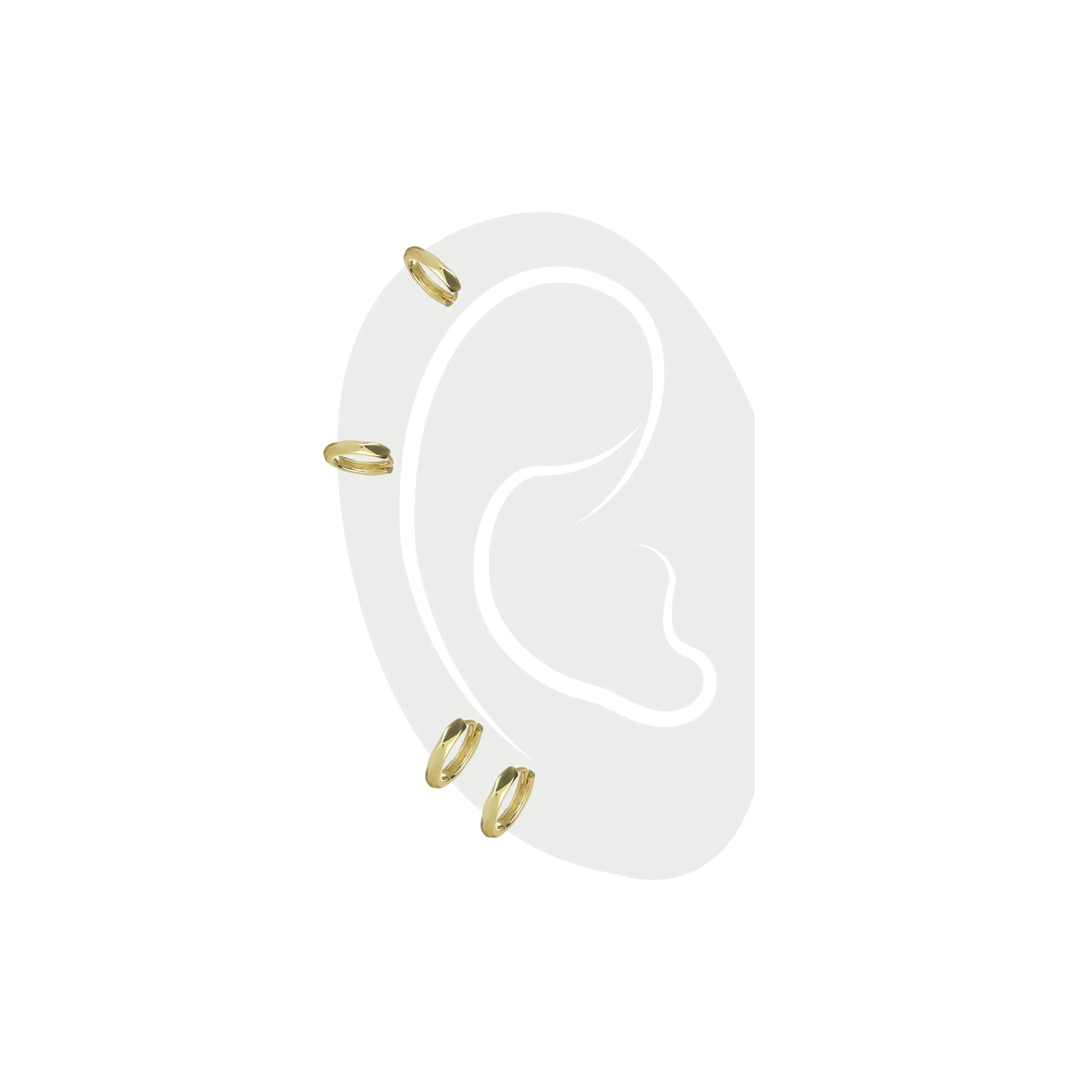 THIN GOLD PIERCING HOOPS