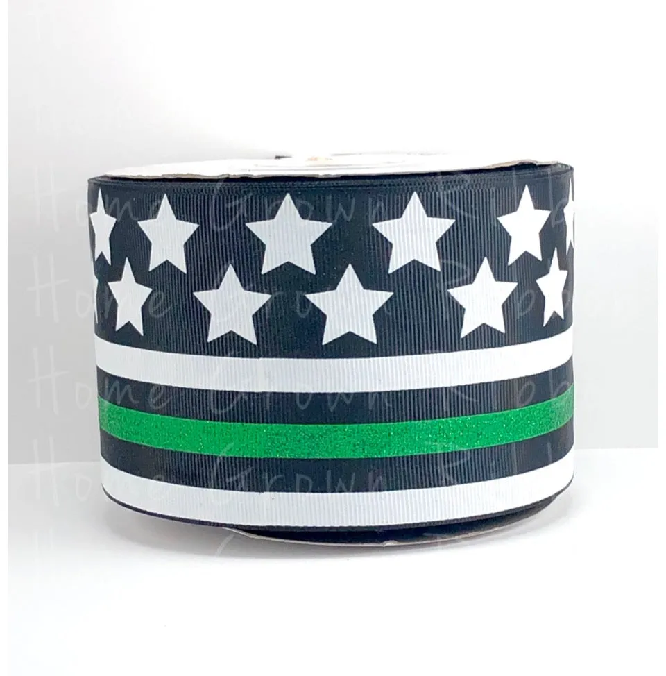 Thin Green Line Military Support Ribbon