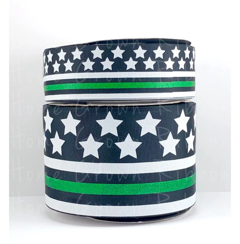 Thin Green Line Military Support Ribbon