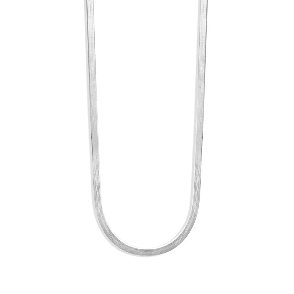 THIN HERRINGBONE CHAIN NECKLACE