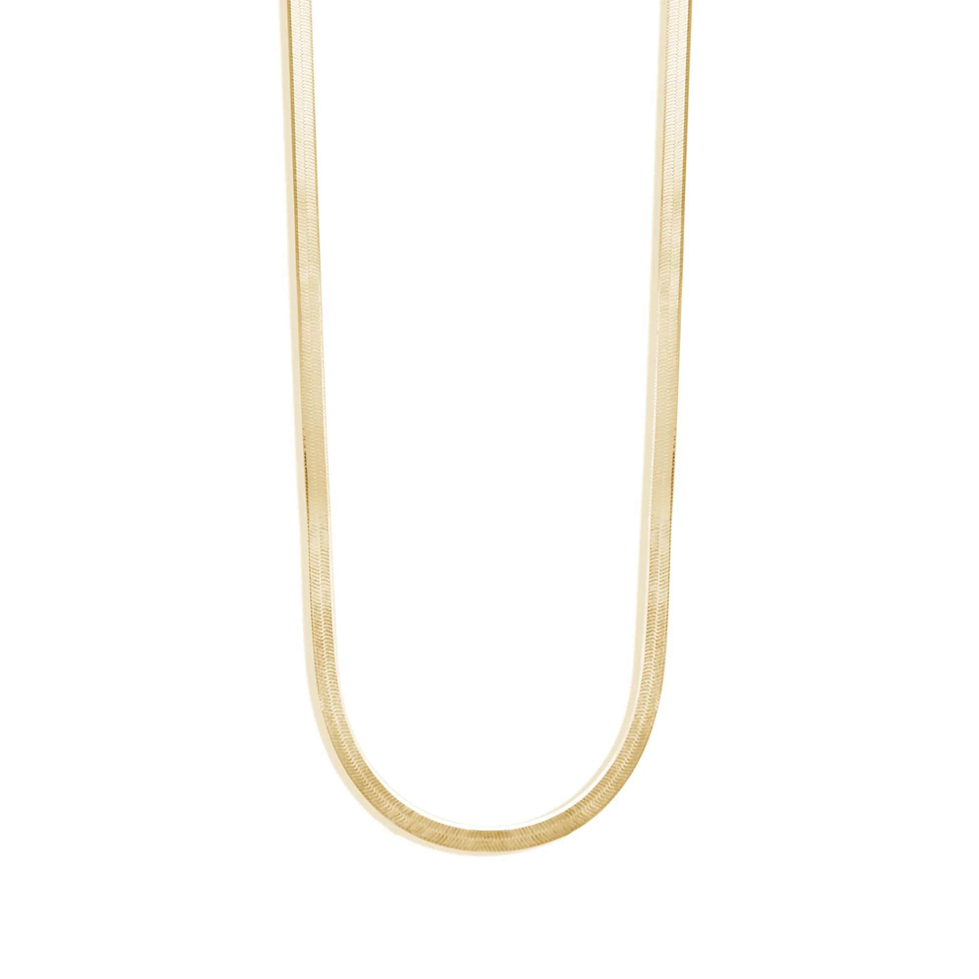 THIN HERRINGBONE CHAIN NECKLACE