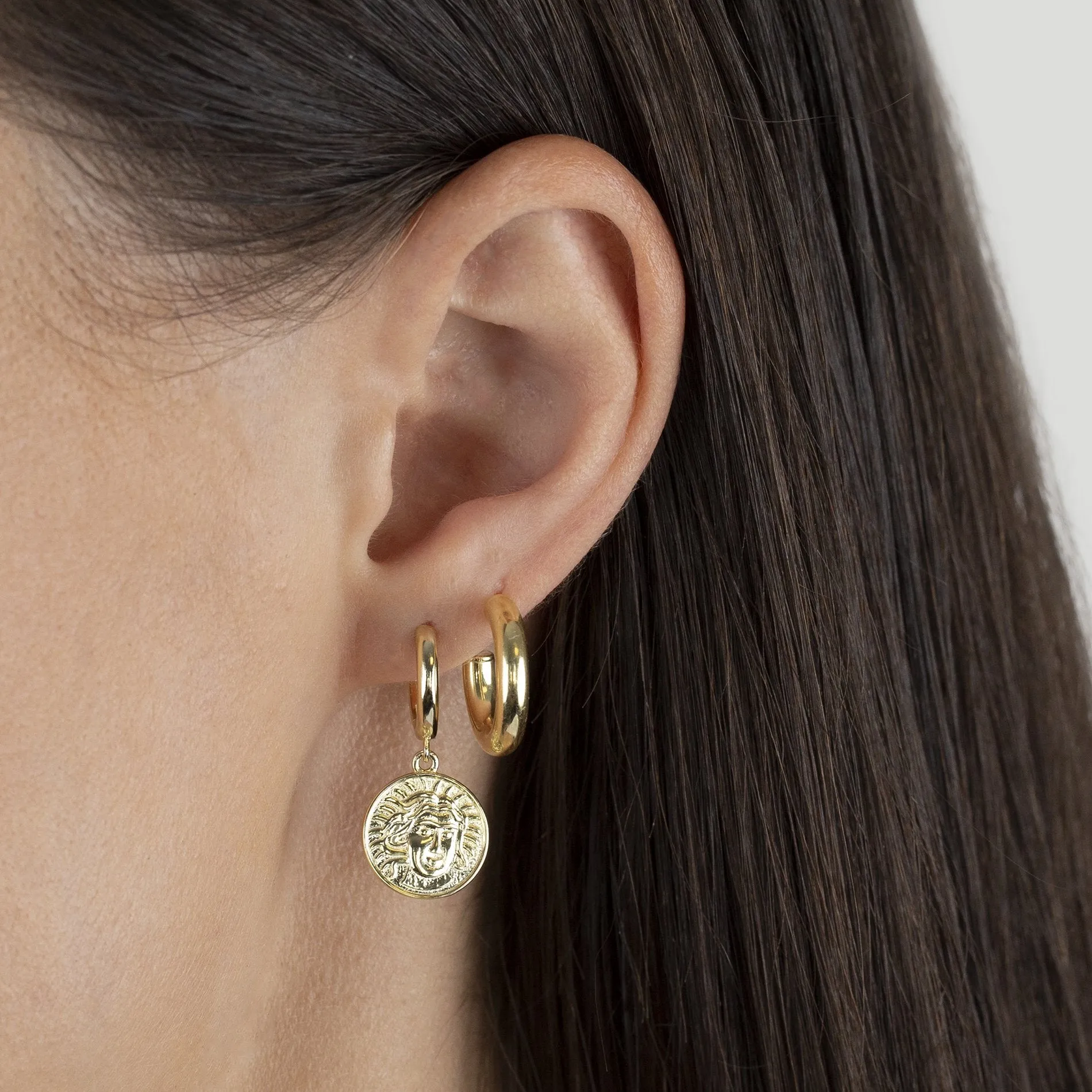Thin Hollow Hoop Earring