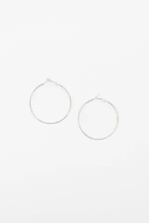 Thin Hoops - Silver