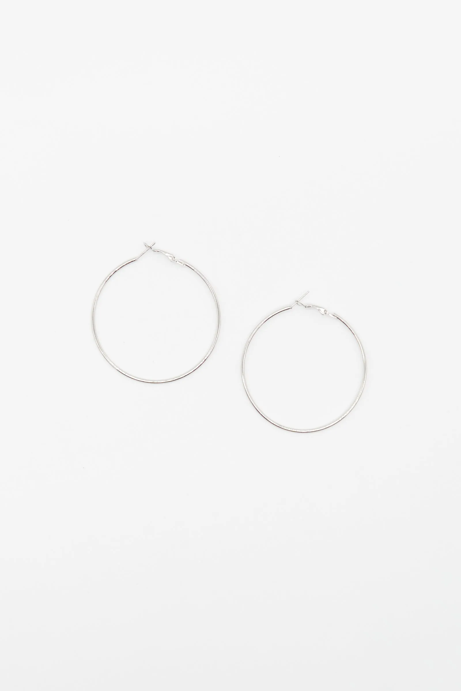 Thin Hoops - Silver