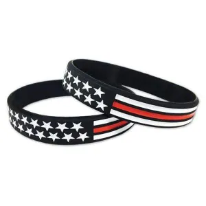 Thin Red Line American Flag Bracelet