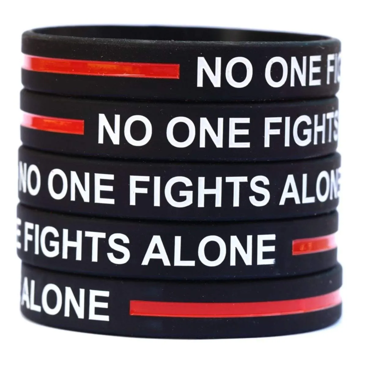 Thin Red Line Bracelet - No One Fights Alone!