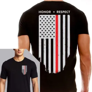Thin Red Line Men's Honor & Respect T Shirt