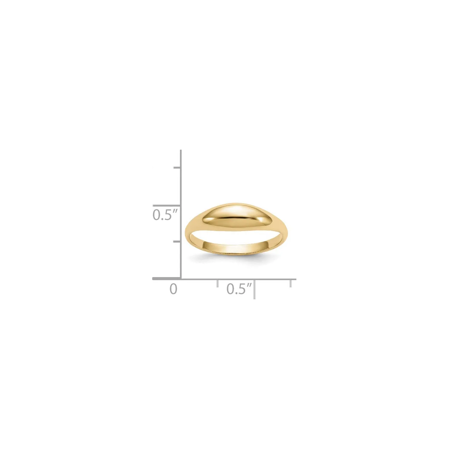Thin Shiny Dome Ring (14K)