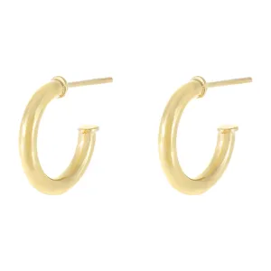 Thin Solid Hollow Hoop Earring