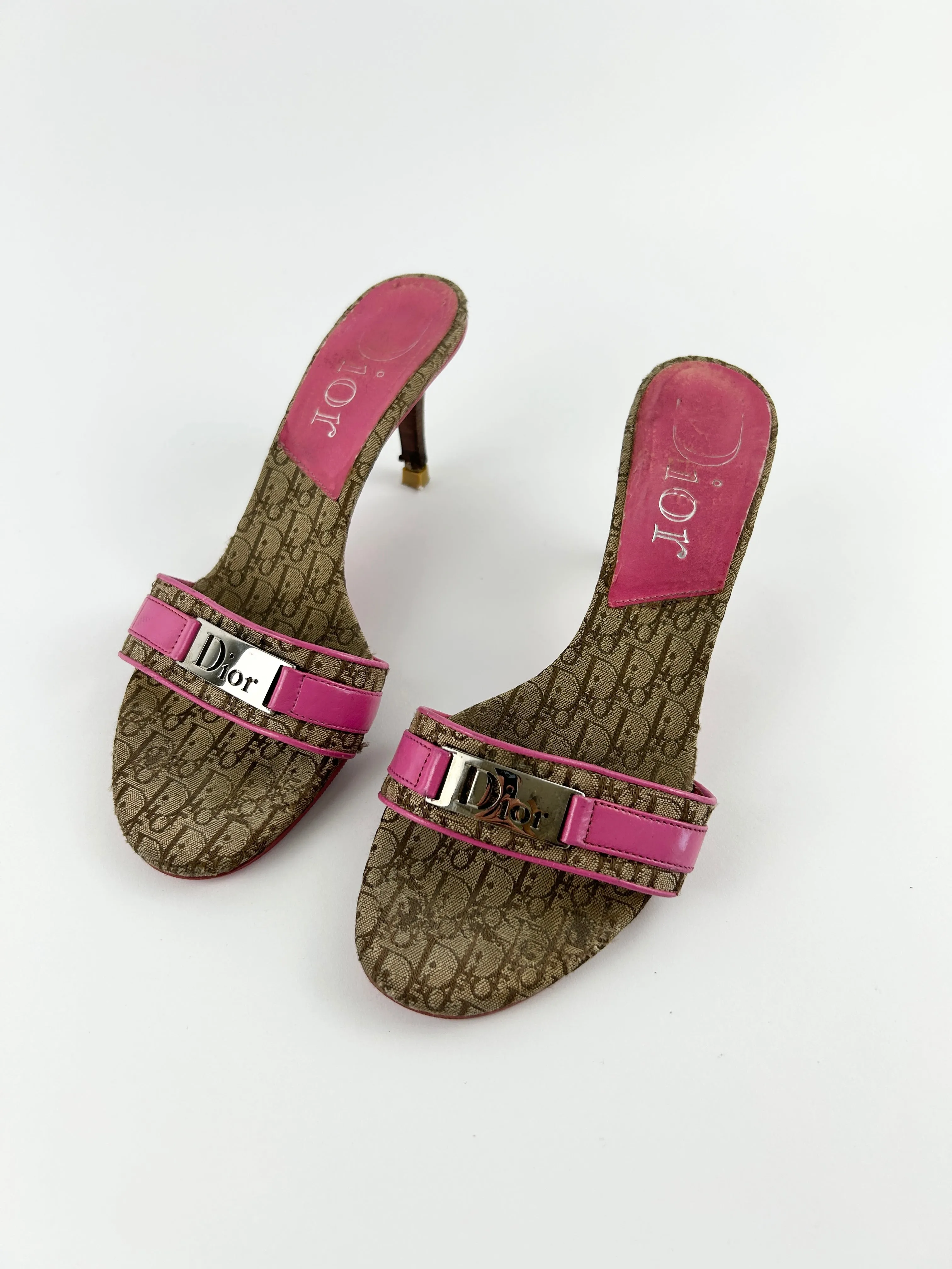 Vintage Christian Dior Buckle Mules Heels