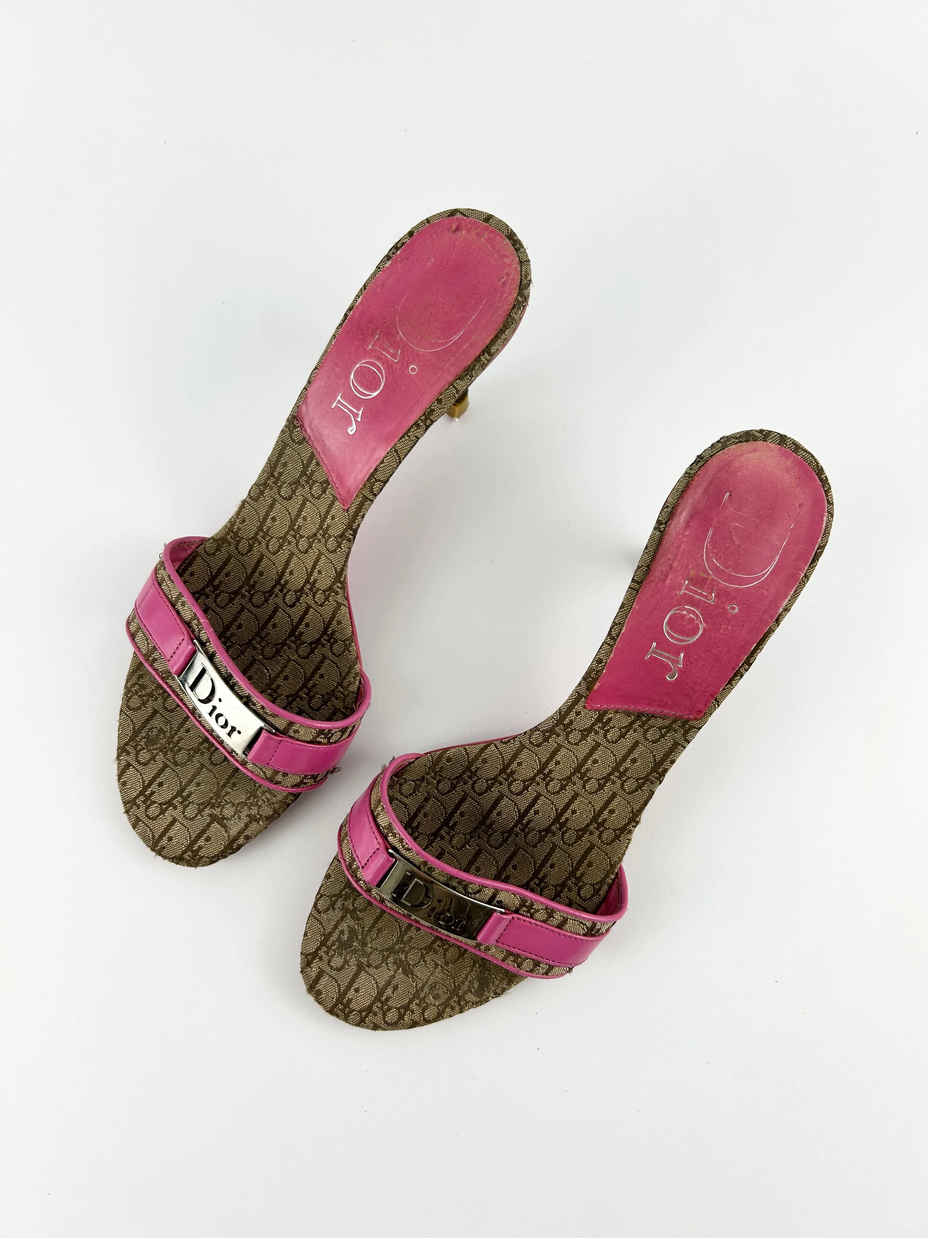 Vintage Christian Dior Buckle Mules Heels