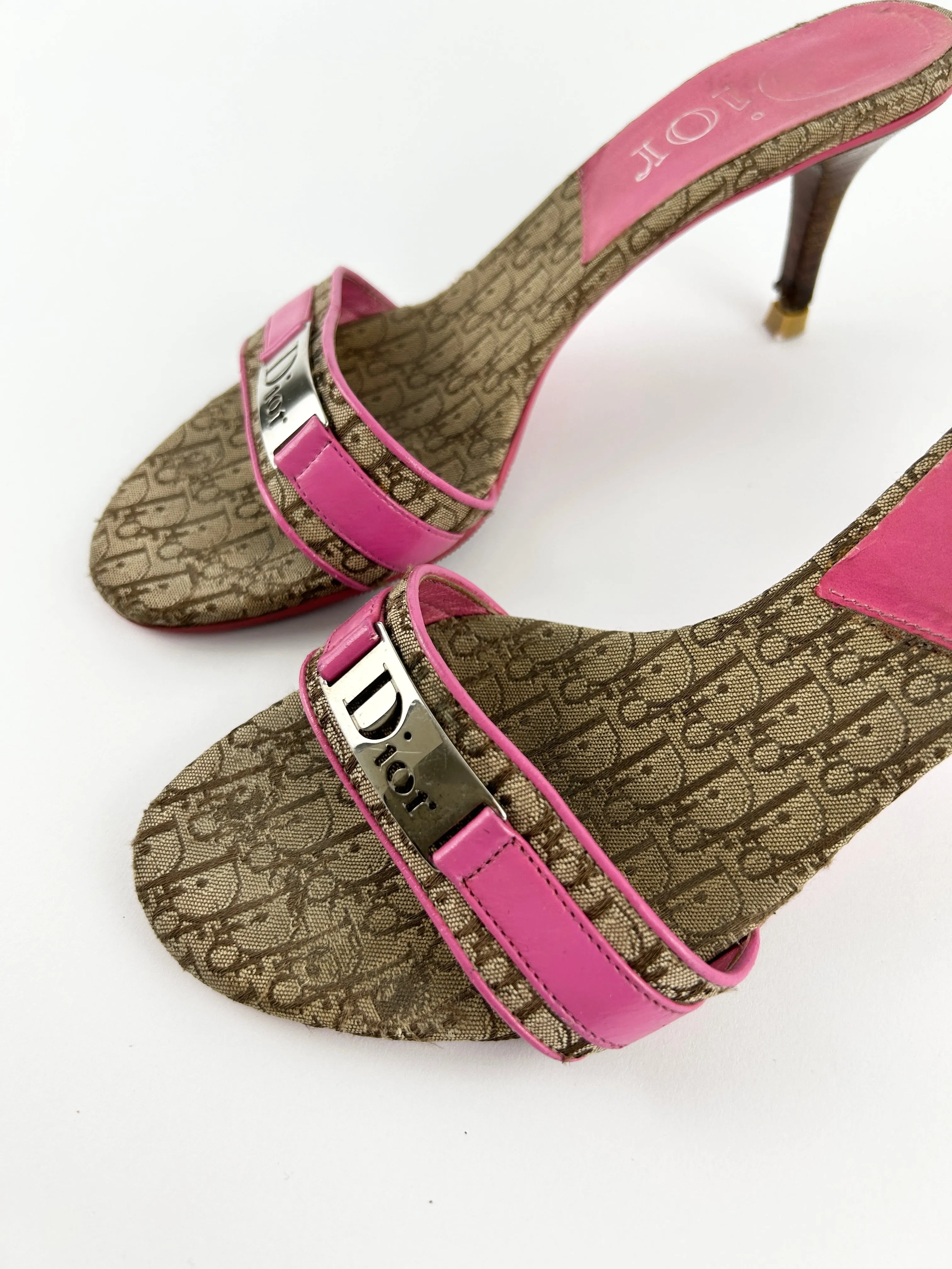 Vintage Christian Dior Buckle Mules Heels