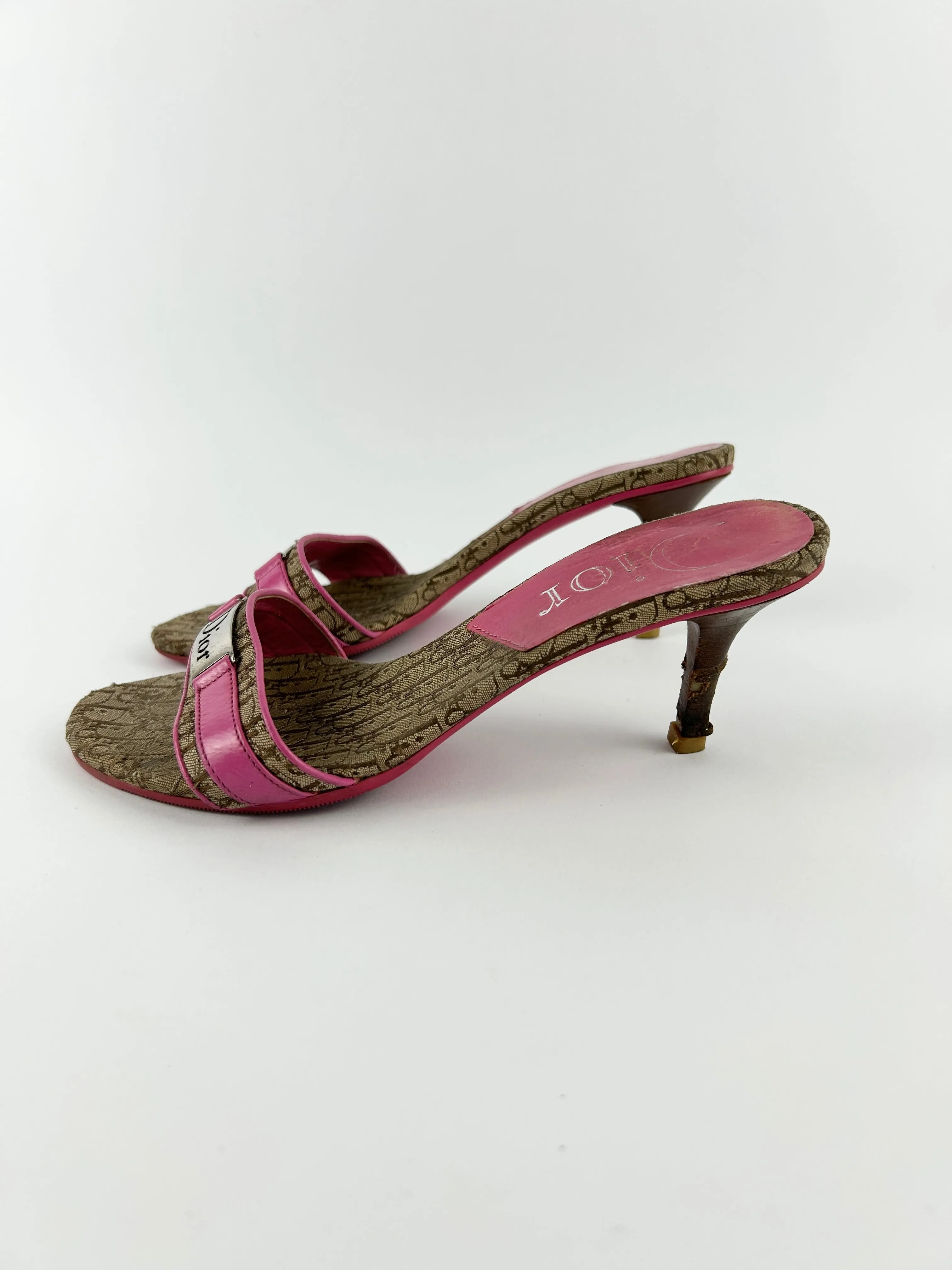 Vintage Christian Dior Buckle Mules Heels