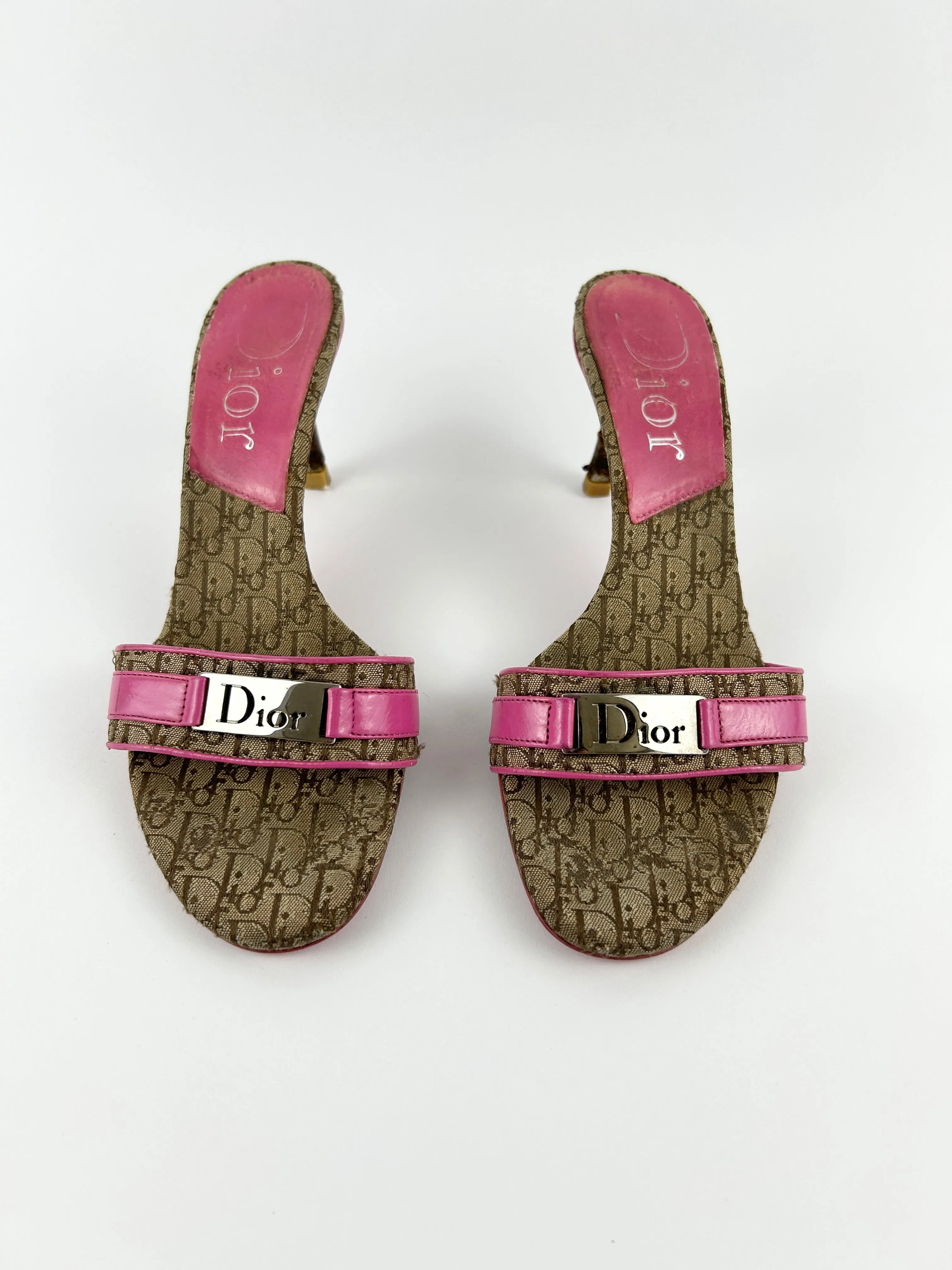 Vintage Christian Dior Buckle Mules Heels