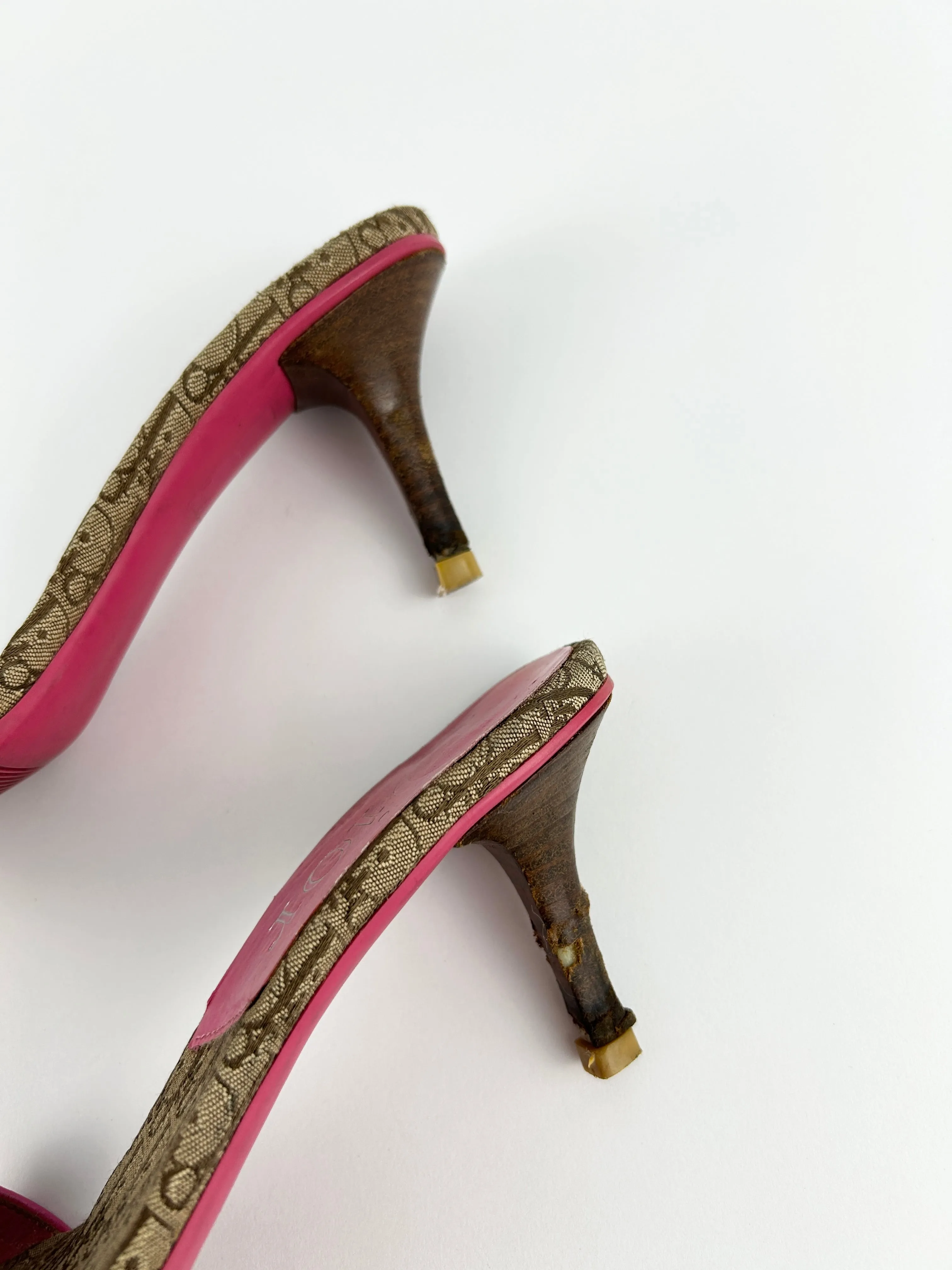 Vintage Christian Dior Buckle Mules Heels