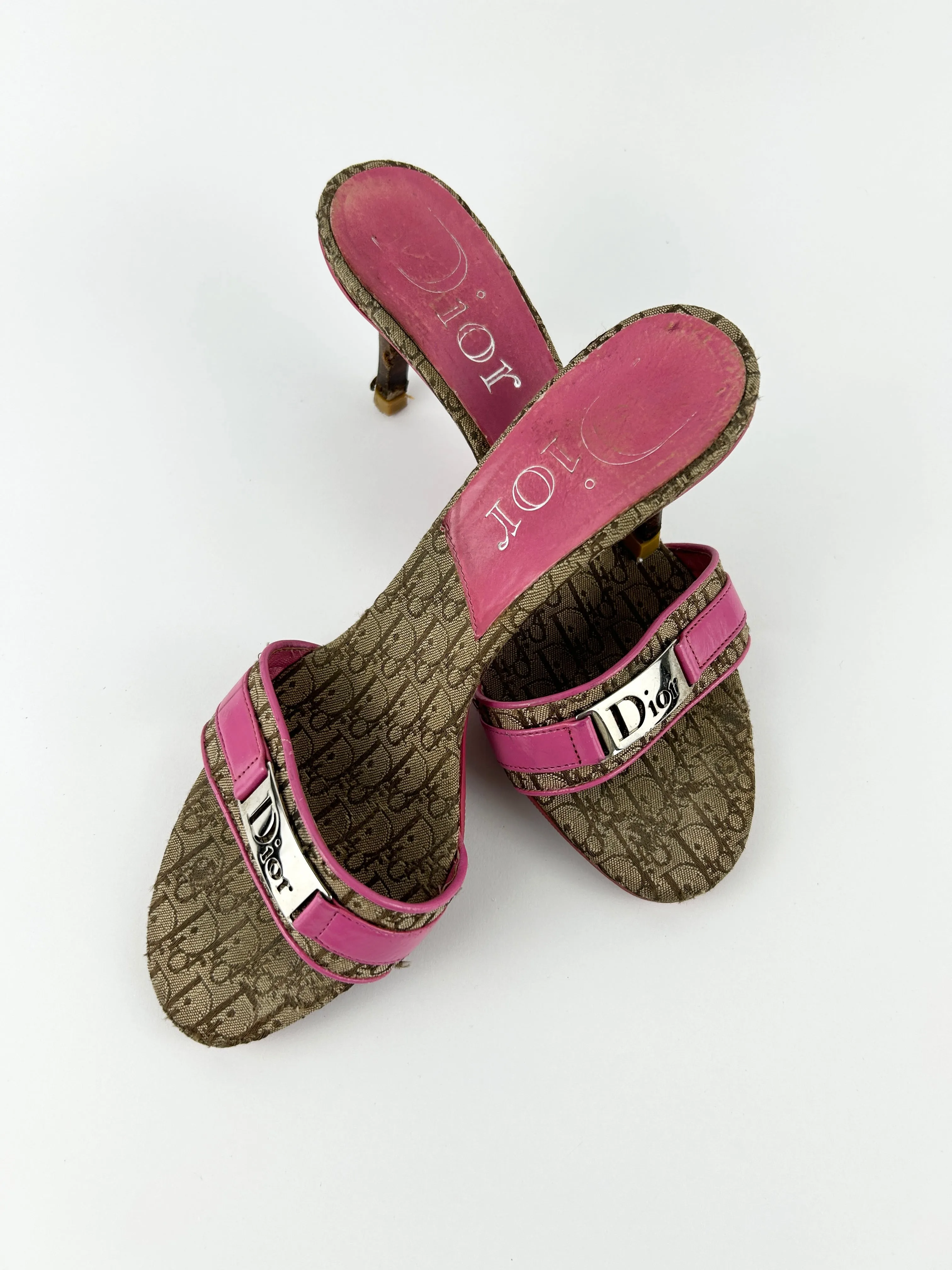 Vintage Christian Dior Buckle Mules Heels