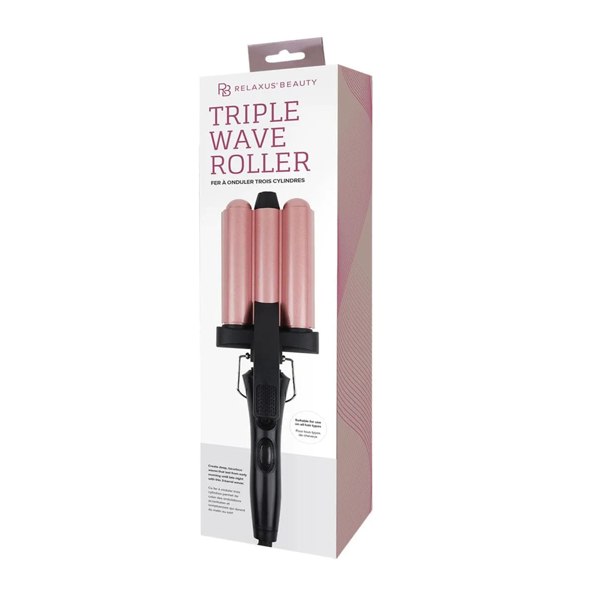 Wholesale Black & Rose Gold Triple Wave Roller