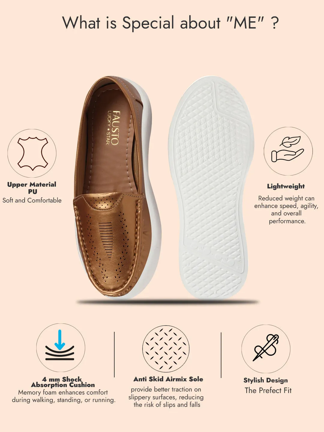 Women Antique Perforation Laser Cut Stitched Casual Slip On Loafer|Work|Outdoor|Slip On Shoes|Office Wear