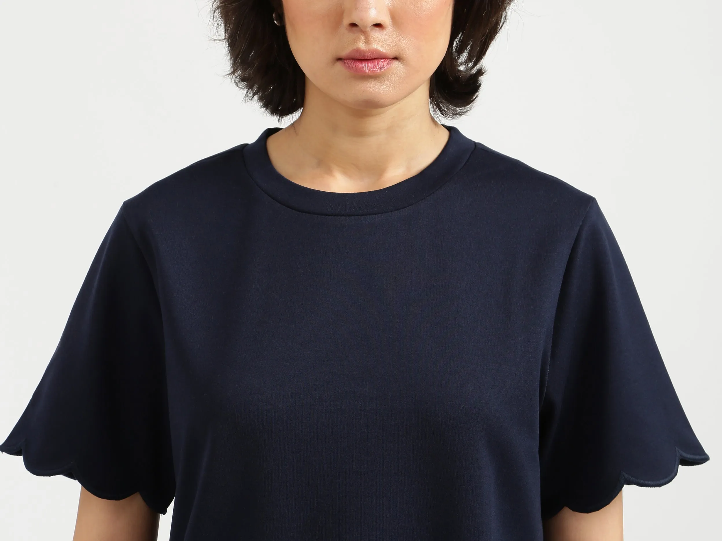 Women Navy Blue Solid Top